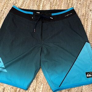 Quiksilver Men's Black and Blue Board Shorts